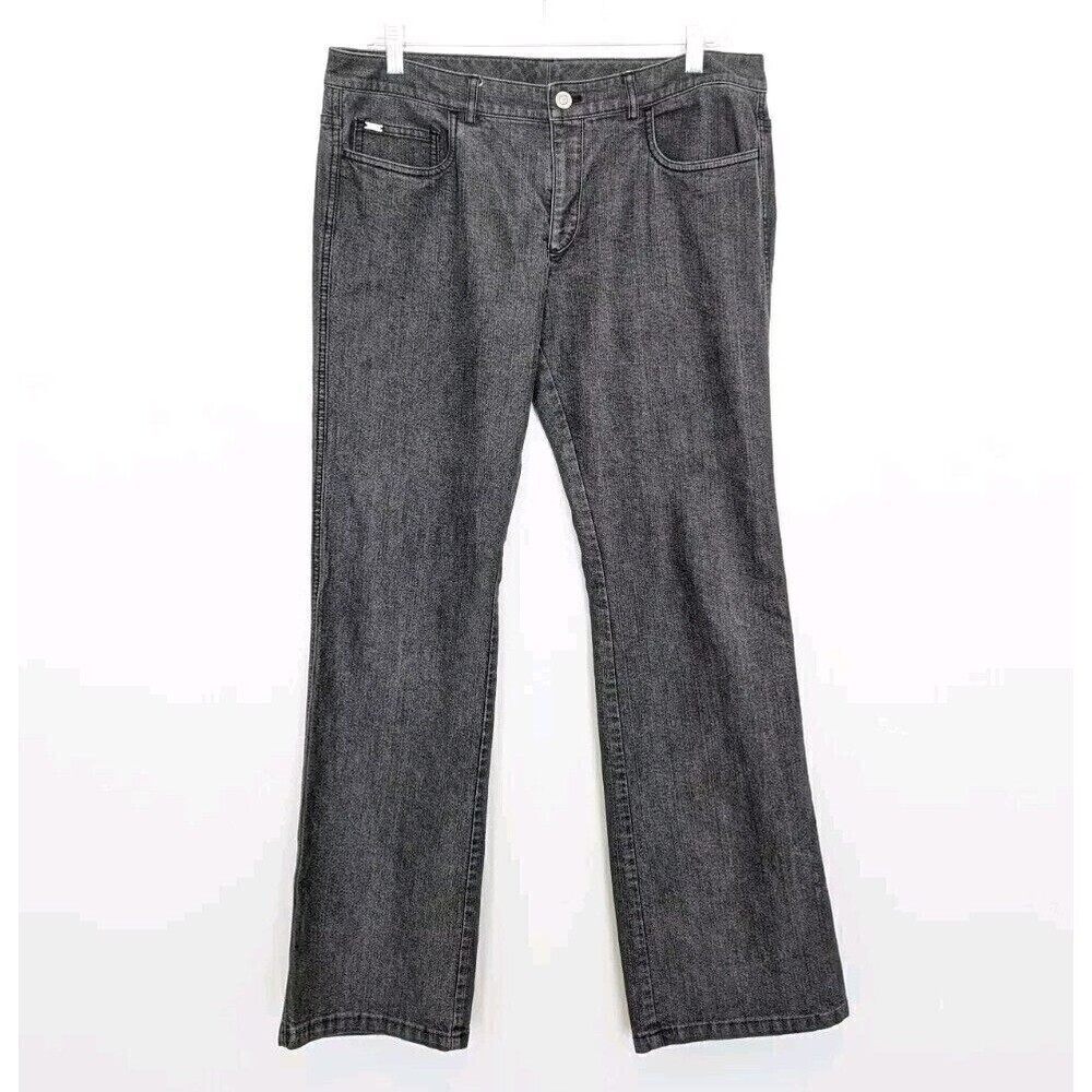 St John Bootcut Jeans Womens Size 10 Washed Black Stretchy Mid Rise Pants Casual